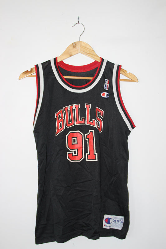 Vintage 90's Chicago Bulls Dennis Rodman Champion Jersey